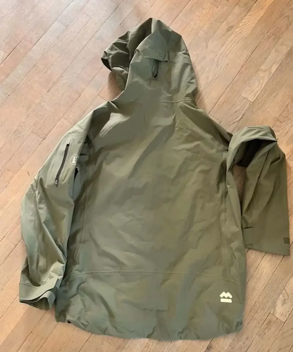 Beringia Men's St. Elias Jacket Olive Green Waterproof Shell Size M